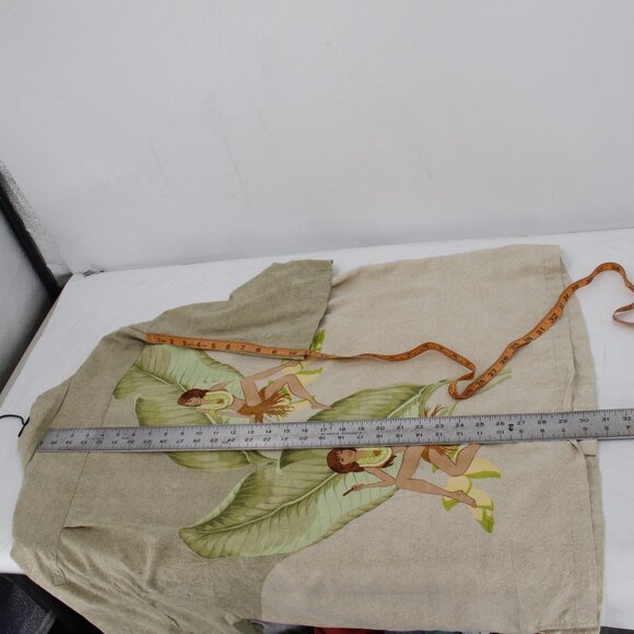 Tommy Bahama Hawaiian Shirt Mens XL Silk Short Sleeve Hula Girls Aloha Button Up - Picture 11 of 12